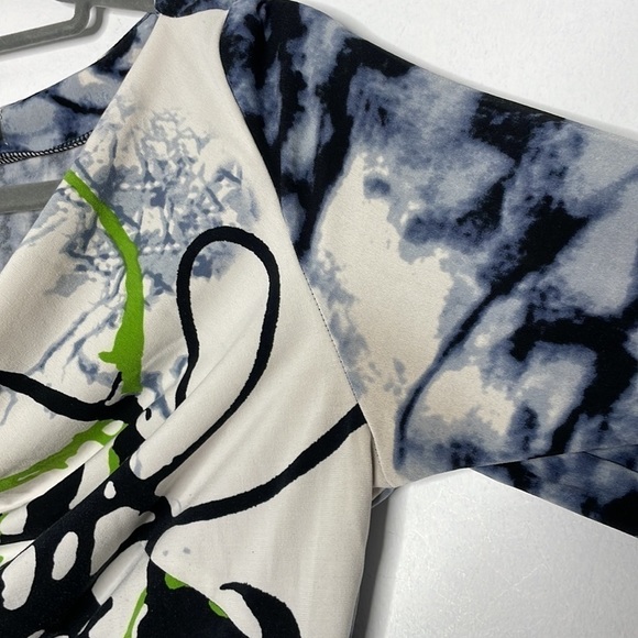 Maxmara Y2k splash abstract cowlneck mini dress - Picture 3 of 7